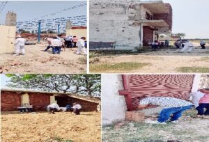 अवैध निर्माण को लेकर हापुड़ पिलखुवा प्राधिकरण सीलिंग की कार्यवाही जारी