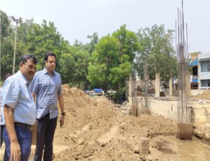 आईटीएमएस के निर्माणाधीन कार्यालय का नगर आयुक्त ने किया निरीक्षण
