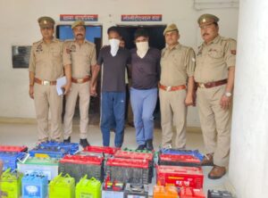 operation crackdown दिल्ली एनसीआर,  बैटरी चोर गिरोह के दो गुर्गे पुलिस मुठभेड़ में गिरफ्तार