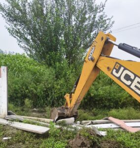 greno authority bulldozer तालड़ा में चला प्राधिकरण का बुलडोजर, बड़े पैमाने पर अतिक्रमण हटाया