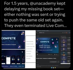 Allegations on Unacademy यूपीएससी, आईआईटी, नीट जैसे कंपटीटिव एग्जाम की तैयारी के नाम पर कुछ कोचिंग सेंटरों सहित अनैकडमी पर लगे गंभीर आरोप