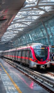 DMRC's Central Vista Corridor सेंट्रल विस्टा कॉरिडोर के लिए केंद्रीय सचिवालय मेट्रो स्टेशन पर काम शुरू