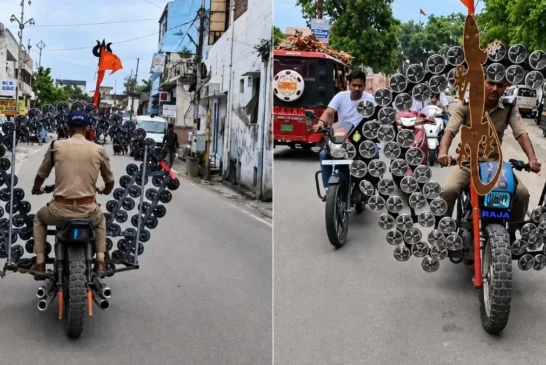 अपराध: 1 या 2 नहीं बाइक में लगे थे 500 हॉर्न पुलिस ने लिय...