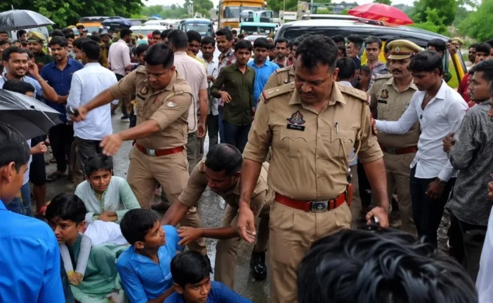 अपराध: Genअल्फा को घसीटामारी लात महोबा प्रोटेस्ट में पुलि...