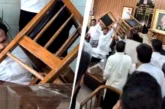 अपराध: कांग्रेस पार्षद को वकीलों ने कुर्सियों से जमकर पीट...