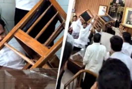 अपराध: कांग्रेस पार्षद को वकीलों ने कुर्सियों से जमकर पीट...