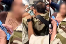 अहम: मेट्रो में लड़की की फोटो खींचे पिस्टल भी तानी CISF ज...