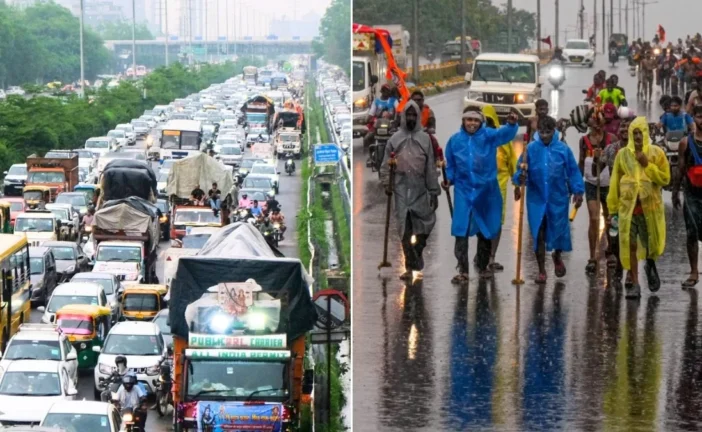 ताजा: कांवड़ रूट और दफ्तर टाइम में बारिश दिल्ली NCR में ट...