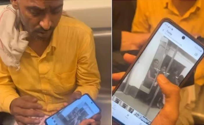 बड़ी खबर: हमारी फोटो ली दिल्ली मेट्रो में महिलाओं न...