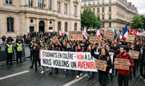 French student movement फ्रांस में गहराता सामाजिक संकट